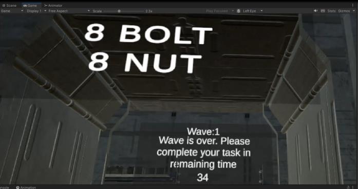 iPETRO in-game interface showing bolt counts, wave status, and task time