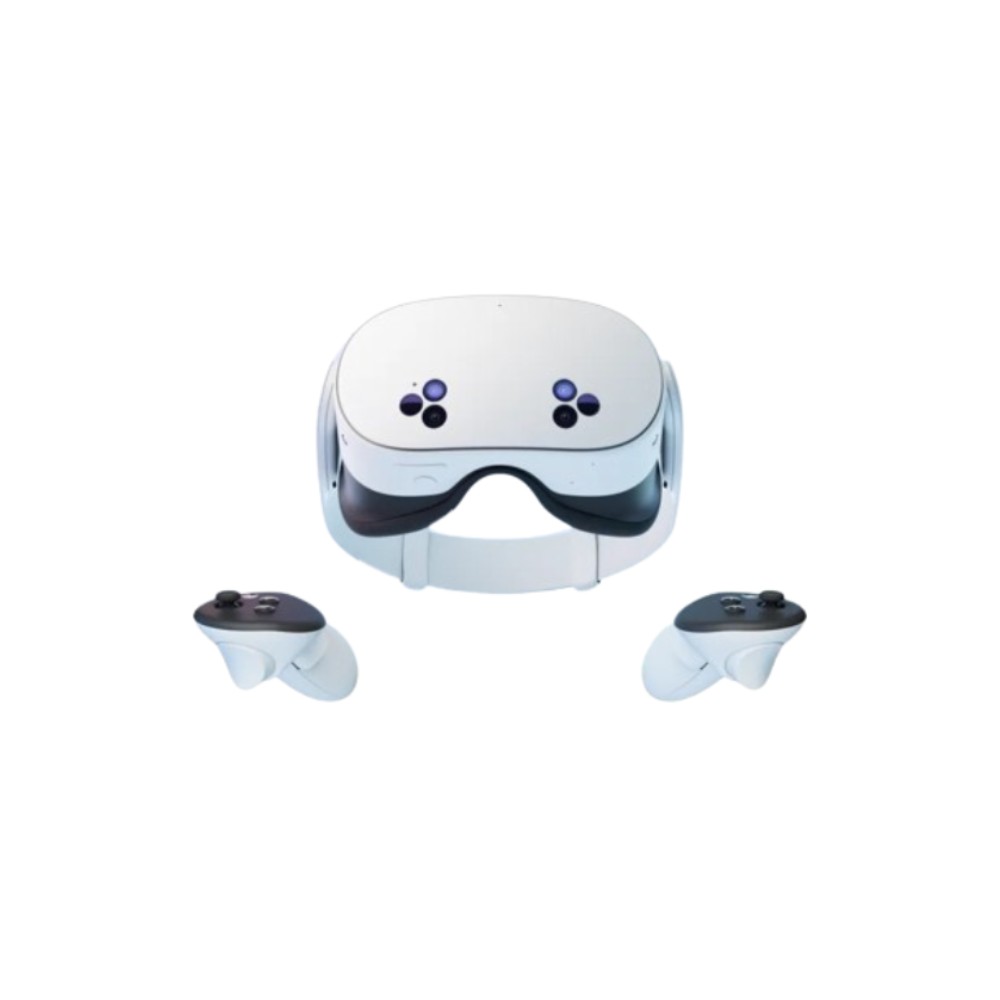 Meta Quest 3S mixed reality headset with two controllers